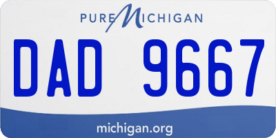 MI license plate DAD9667