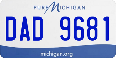 MI license plate DAD9681