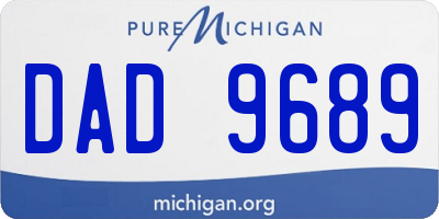 MI license plate DAD9689