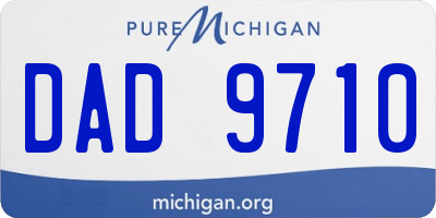 MI license plate DAD9710