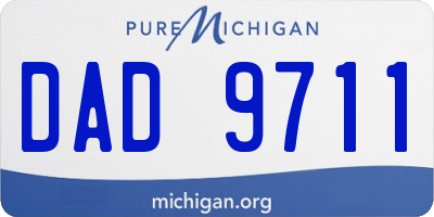 MI license plate DAD9711