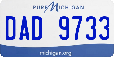 MI license plate DAD9733