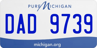 MI license plate DAD9739