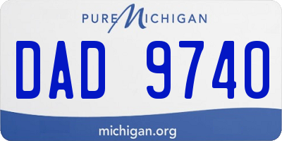 MI license plate DAD9740
