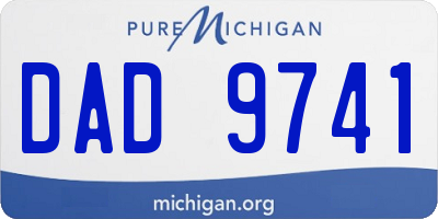 MI license plate DAD9741