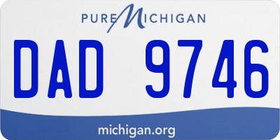MI license plate DAD9746