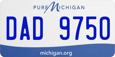 MI license plate DAD9750