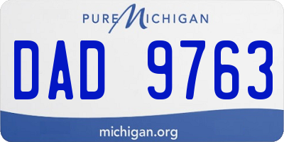 MI license plate DAD9763