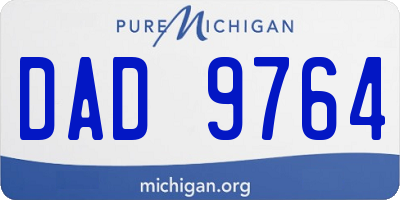 MI license plate DAD9764