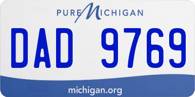 MI license plate DAD9769