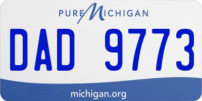 MI license plate DAD9773