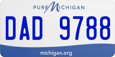 MI license plate DAD9788