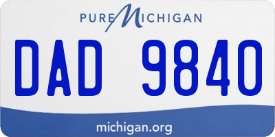 MI license plate DAD9840