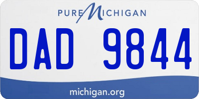 MI license plate DAD9844