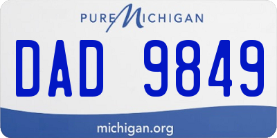 MI license plate DAD9849