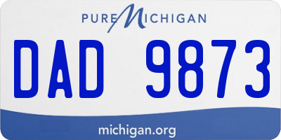 MI license plate DAD9873