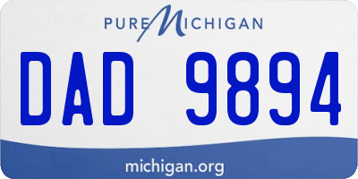 MI license plate DAD9894