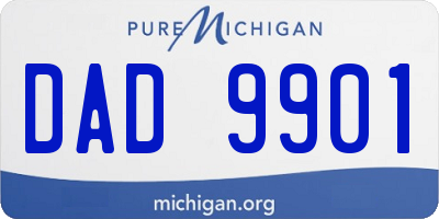 MI license plate DAD9901