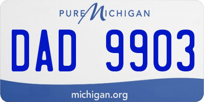 MI license plate DAD9903