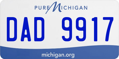 MI license plate DAD9917