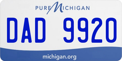 MI license plate DAD9920