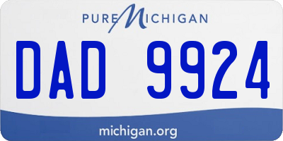 MI license plate DAD9924