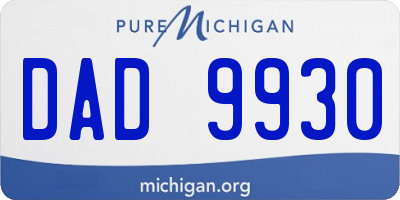 MI license plate DAD9930