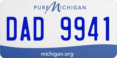 MI license plate DAD9941