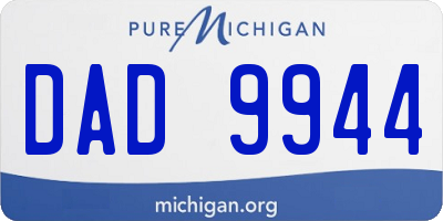 MI license plate DAD9944