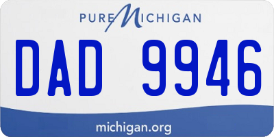 MI license plate DAD9946