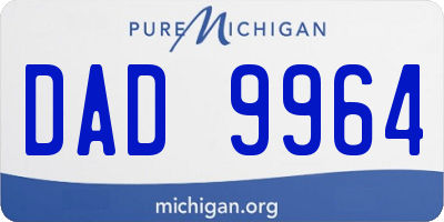MI license plate DAD9964
