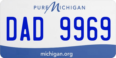MI license plate DAD9969