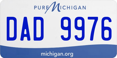 MI license plate DAD9976
