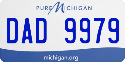 MI license plate DAD9979