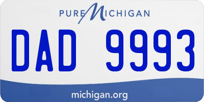 MI license plate DAD9993