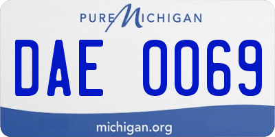 MI license plate DAE0069