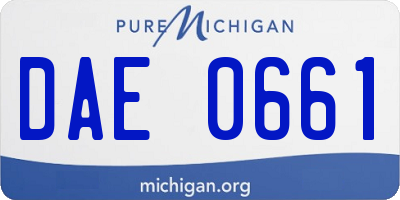 MI license plate DAE0661