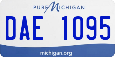 MI license plate DAE1095