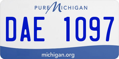 MI license plate DAE1097