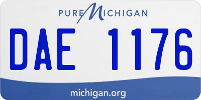 MI license plate DAE1176
