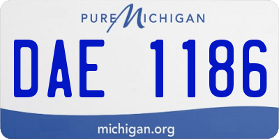MI license plate DAE1186