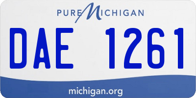 MI license plate DAE1261