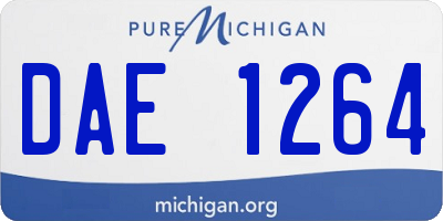 MI license plate DAE1264