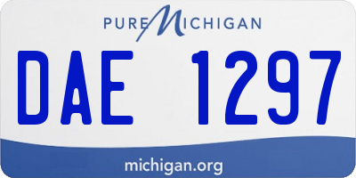 MI license plate DAE1297