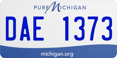 MI license plate DAE1373