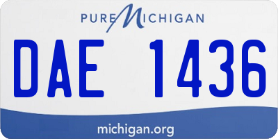 MI license plate DAE1436