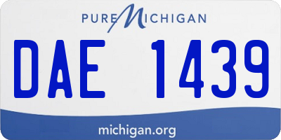 MI license plate DAE1439
