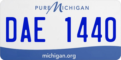 MI license plate DAE1440