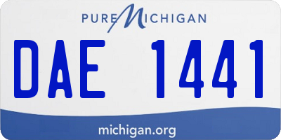 MI license plate DAE1441
