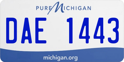 MI license plate DAE1443